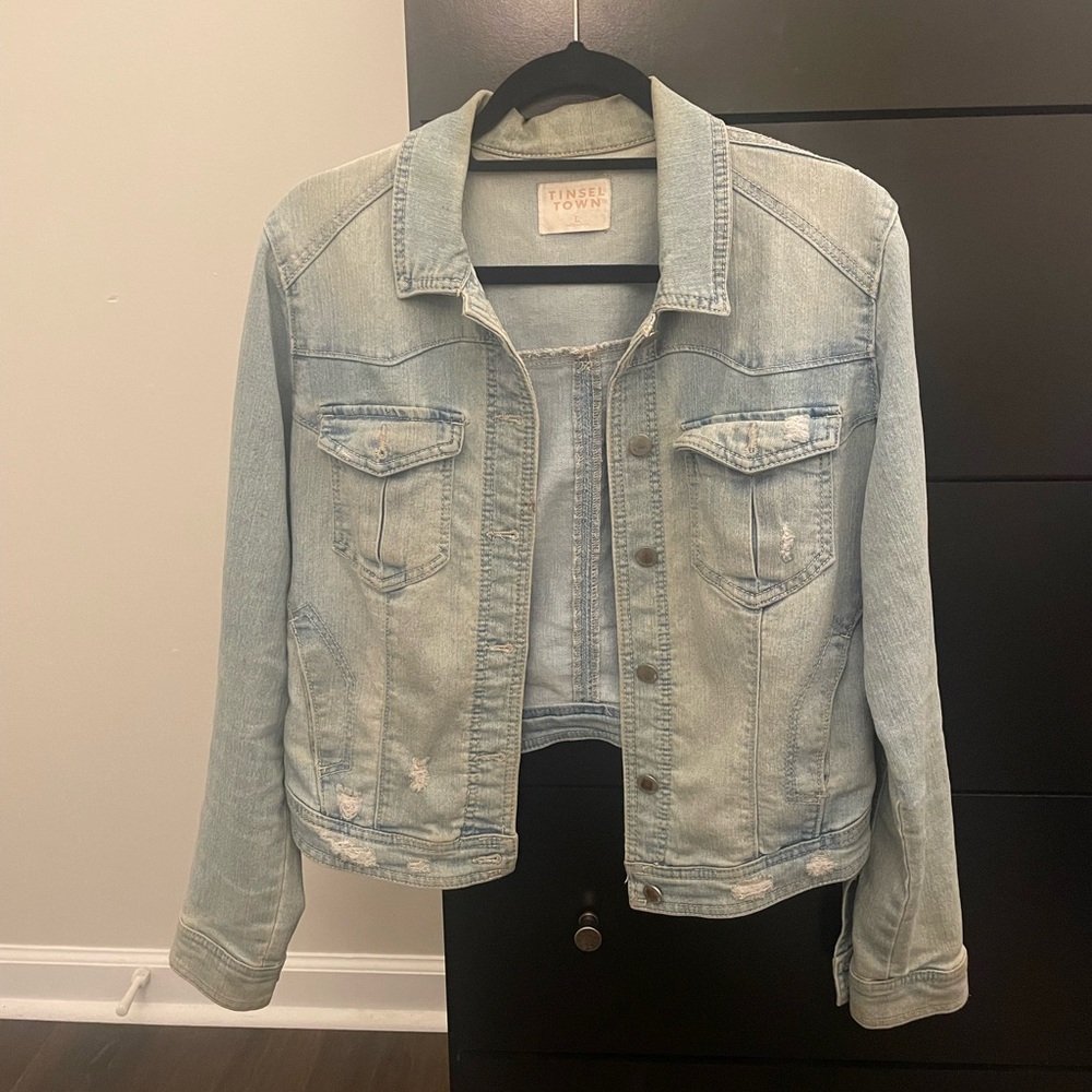 Light wash denim jacket